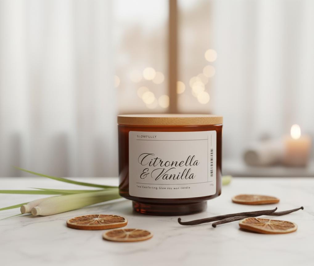 Citronella & Vanilla Soy Candle