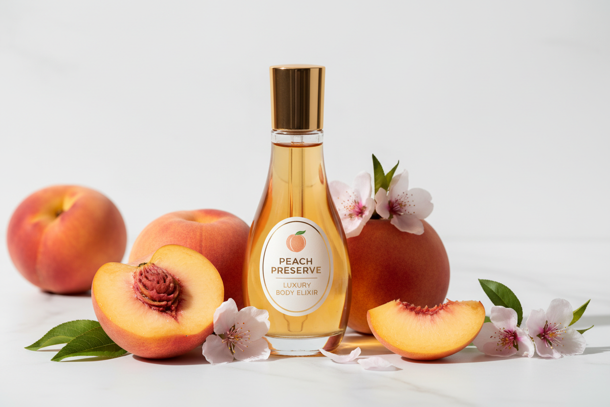 body oil peach preserve range