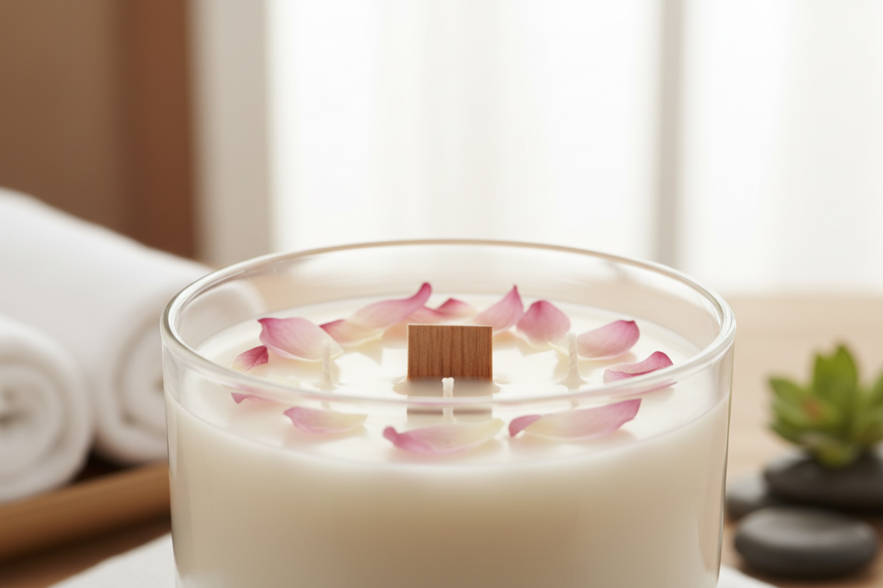lotus flower soy candle